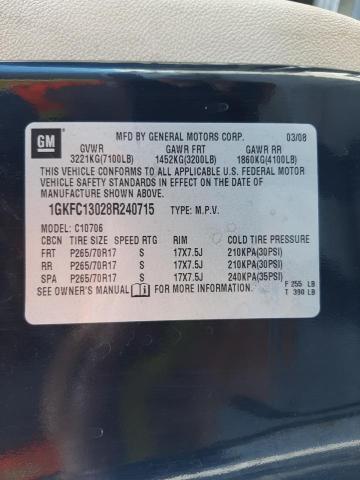Photo 10 from auction – 2008 GMC YUKON with VIN 1GKFC13028R240715