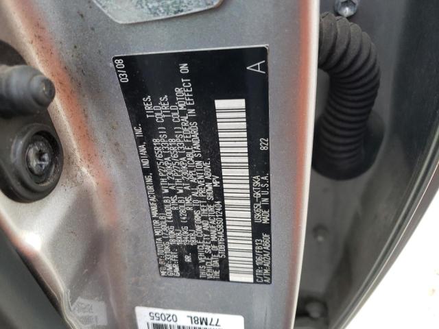 Photo 10 from auction – 2008 TOYOTA SEQUOIA SR with VIN 5TDBY64A58S012404