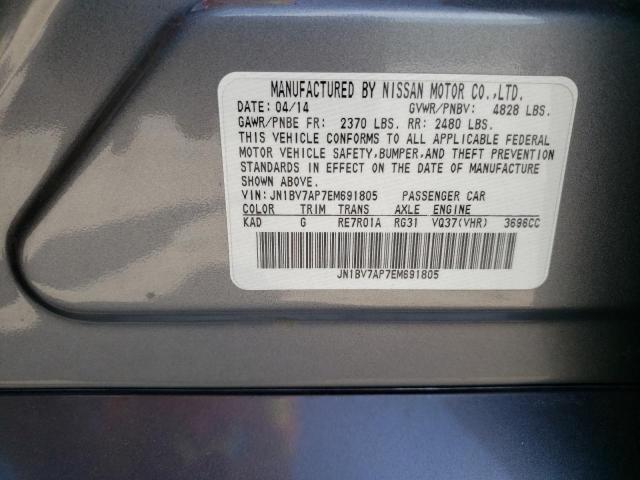 Photo 10 from auction – 2014 INFINITI Q50 BASE with VIN JN1BV7AP7EM691805