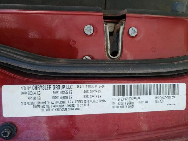 Photo 10 from auction – 2014 CHRYSLER 300 with VIN 2C3CCAAG9EH256926