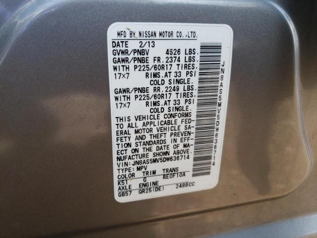 Photo 10 from auction – 2013 NISSAN ROGUE S with VIN JN8AS5MV5DW636714