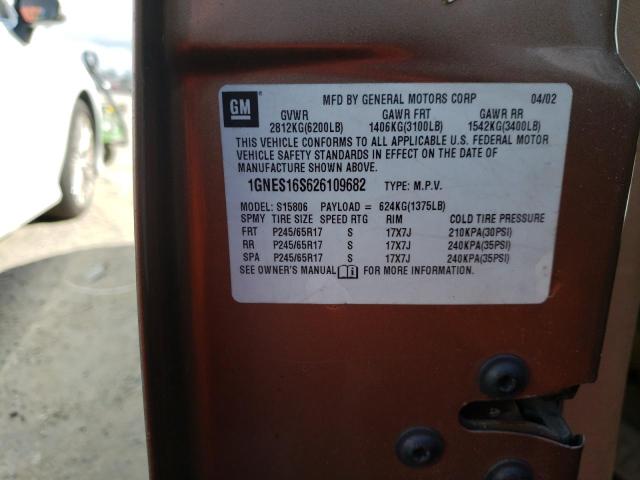 Photo 10 from auction – 2002 CHEVROLET TRAILBLAZE with VIN 1GNES16S626109682