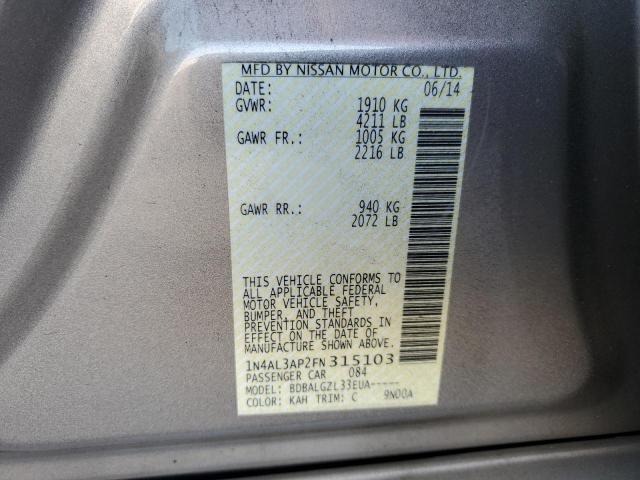 Photo 10 from auction – 2015 NISSAN ALTIMA 2.5 with VIN 1N4AL3AP2FN315103