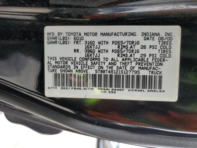 Photo 10 from auction – 2001 TOYOTA TUNDRA ACC with VIN 5TBBT48121S127795