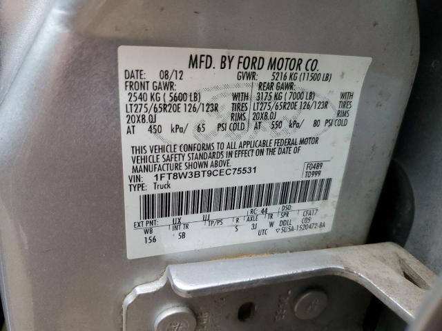 Photo 10 from auction – 2012 FORD F350 SUPER with VIN 1FT8W3BT9CEC75531