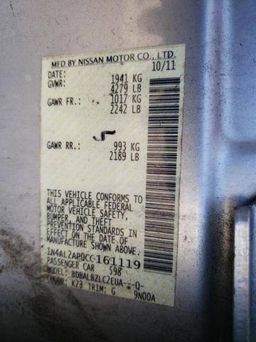 Photo 10 from auction – 2012 NISSAN ALTIMA BAS with VIN 1N4AL2AP0CC161119