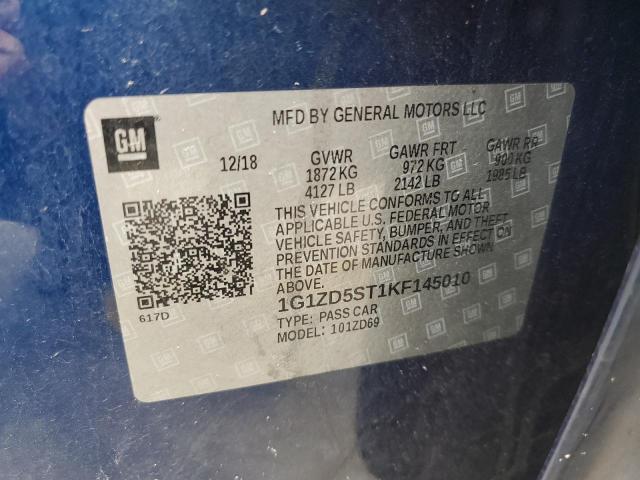 Photo 10 from auction – 2019 CHEVROLET MALIBU LT with VIN 1G1ZD5ST1KF145010