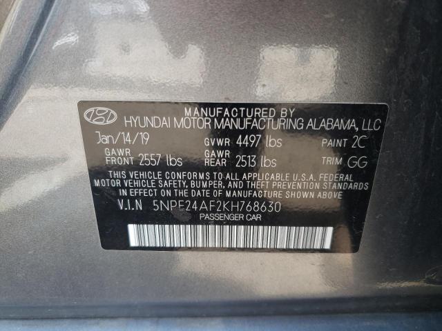 Photo 10 from auction – 2019 HYUNDAI SONATA SE with VIN 5NPE24AF2KH768630