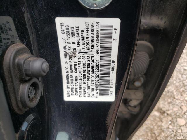 Photo 10 from auction – 2015 HONDA CIVIC LX with VIN 19XFB2F52FE250231