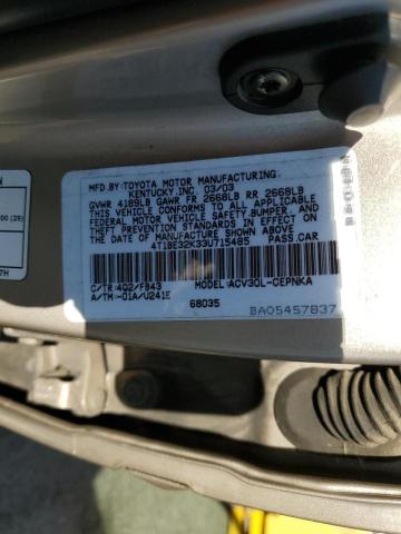 Photo 10 from auction – 2003 TOYOTA CAMRY LE with VIN 4T1BE32K33U715485