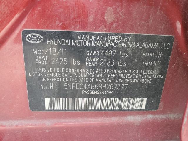 Photo 10 from auction – 2011 HYUNDAI SONATA with VIN 5NPEC4AB6BH267377