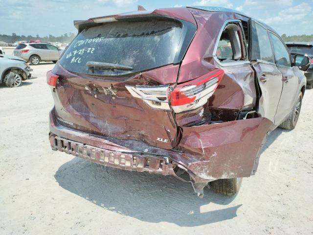 Photo 9 from auction – 2018 TOYOTA HIGHLANDER with VIN 5TDKZRFH0JS270697