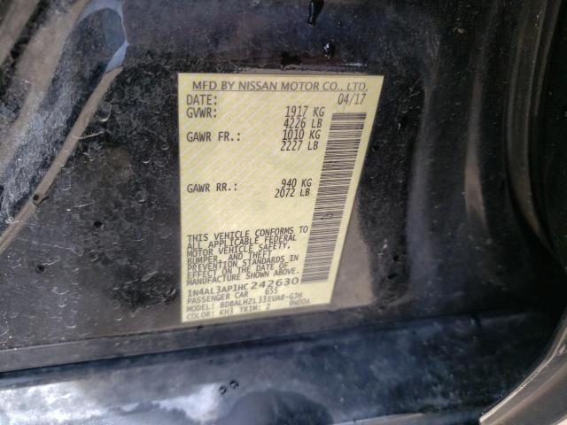 Photo 10 from auction – 2017 NISSAN ALTIMA 2.5 with VIN 1N4AL3AP1HC242630