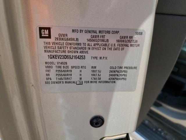 Photo 10 from auction – 2009 GMC ACADIA SLT with VIN 1GKEV23D69J164253