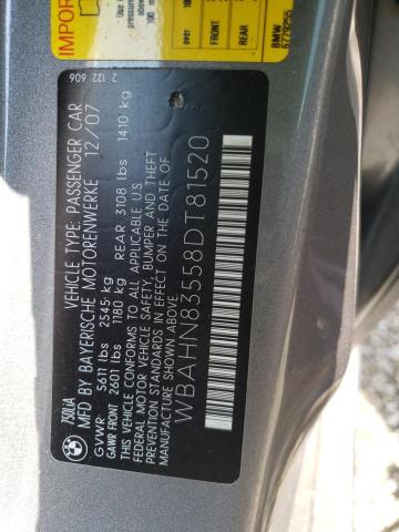 Photo 10 from auction – 2008 BMW 750 LI with VIN WBAHN83558DT81520