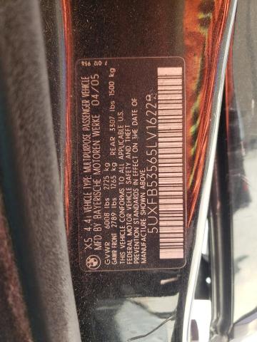 Photo 10 from auction – 2005 BMW X5 4.4I with VIN 5UXFB53565LV16229