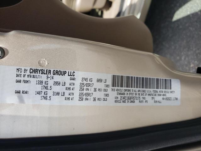 Photo 10 from auction – 2015 CHRYSLER TOWN & COU with VIN 2C4RC1BG8FR573175