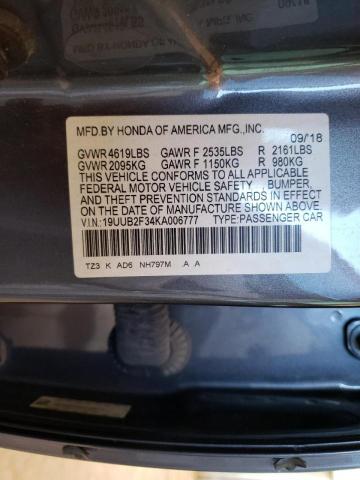 Photo 10 from auction – 2019 ACURA TLX with VIN 19UUB2F34KA006777