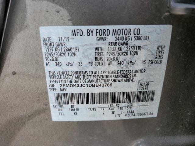 Photo 10 from auction – 2013 FORD EDGE SEL with VIN 2FMDK3JC1DBB43786