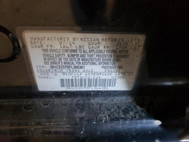 Photo 10 from auction – 2015 NISSAN VERSA NOTE with VIN 3N1CE2CP0FL366381