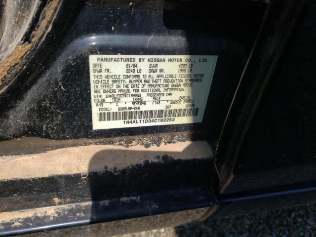 Photo 10 from auction – 2004 NISSAN ALTIMA BAS with VIN 1N4AL11D34C192253