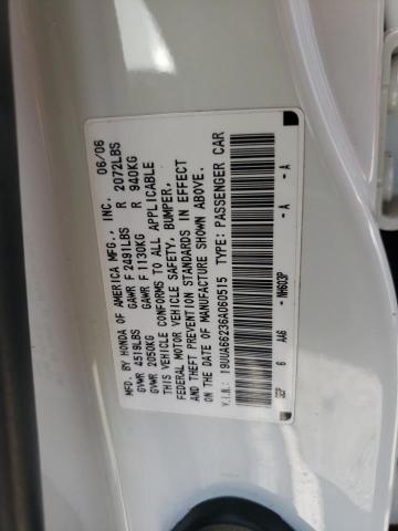 Photo 10 from auction – 2006 ACURA 3.2TL with VIN 19UUA66236A060515