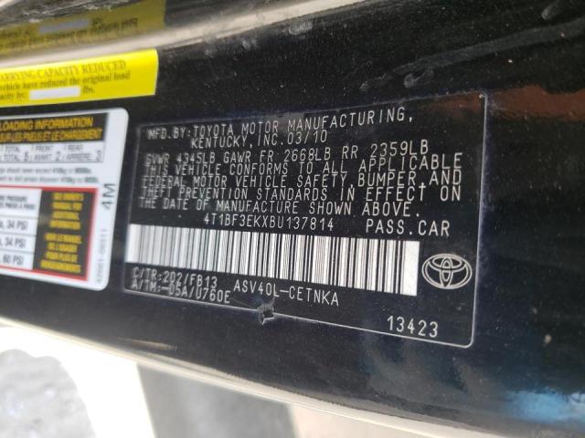 Photo 10 from auction – 2011 TOYOTA CAMRY BASE with VIN 4T1BF3EKXBU137814