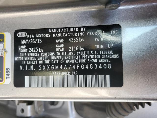 Photo 10 from auction – 2015 KIA OPTIMA LX with VIN 5XXGM4A74FG483408