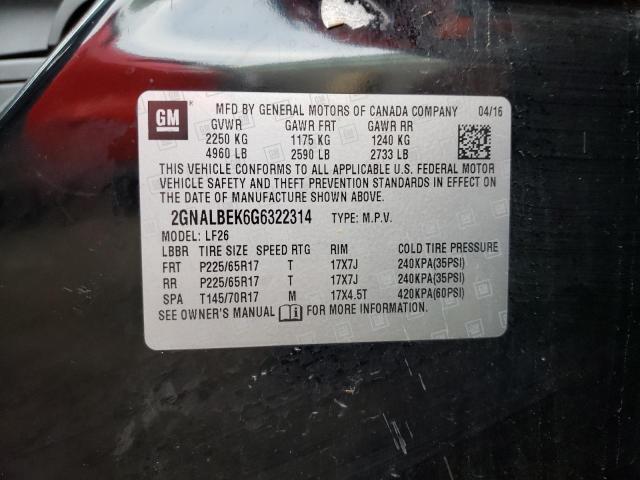 Photo 10 from auction – 2016 CHEVROLET EQUINOX LS with VIN 2GNALBEK6G6322314