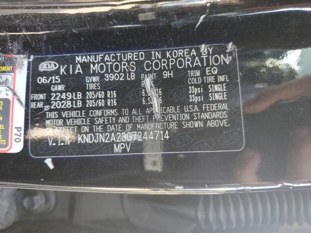 Photo 10 from auction – 2016 KIA SOUL with VIN KNDJN2A23G7244714