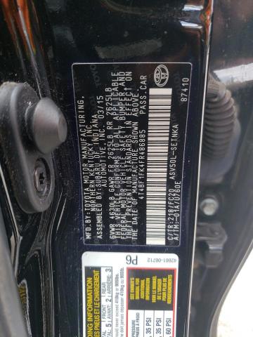 Photo 10 from auction – 2015 TOYOTA CAMRY LE with VIN 4T4BF1FK4FR486885
