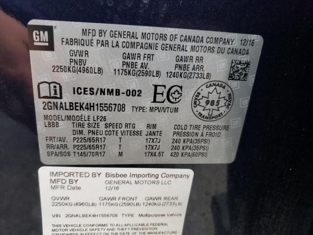 Photo 10 from auction – 2017 CHEVROLET EQUINOX LS with VIN 2GNALBEK4H1556708