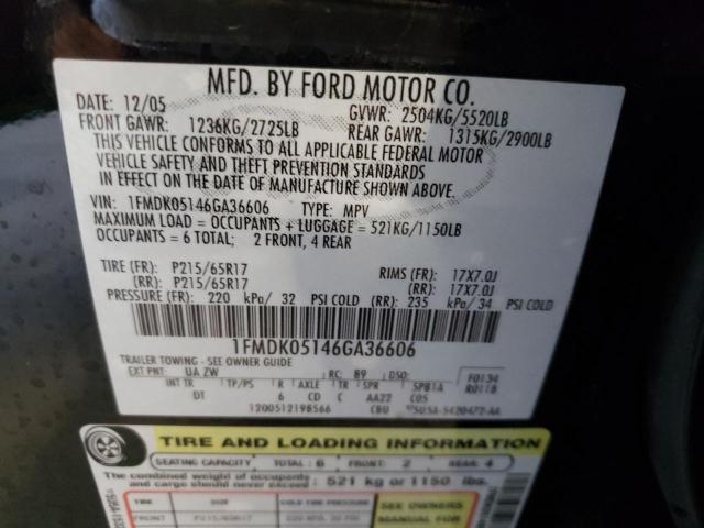 Photo 10 from auction – 2006 FORD FREESTYLE with VIN 1FMDK05146GA36606