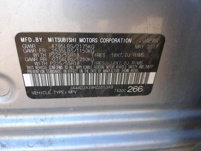 Photo 10 from auction – 2017 MITSUBISHI OUTLANDER with VIN JA4AD2A39HZ055349