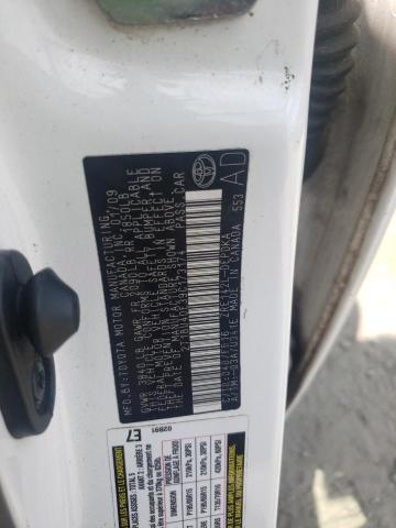 Photo 10 from auction – 2009 TOYOTA COROLLA BA with VIN 2T1BU40E39C173174