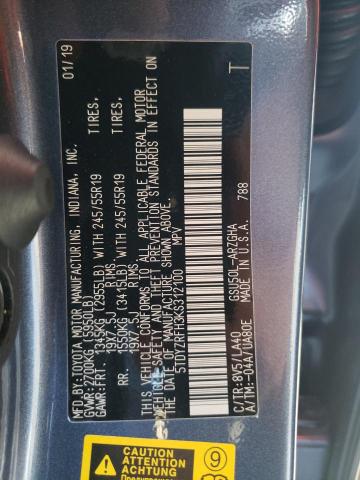 Photo 10 from auction – 2019 TOYOTA HIGHLANDER with VIN 5TDYZRFH3KS312100