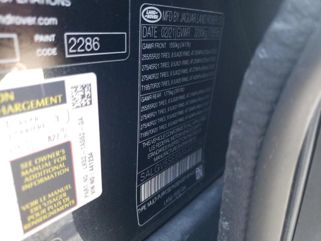 Photo 10 from auction – 2021 LAND ROVER RANGE ROVE with VIN SALGV5SE5MA441234