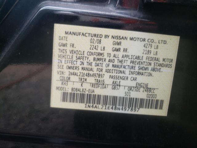 Photo 10 from auction – 2008 NISSAN ALTIMA 2.5 with VIN 1N4AL21E48N497897