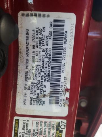 Photo 10 from auction – 2005 TOYOTA COROLLA CE with VIN 1NXBR32EX5Z464630