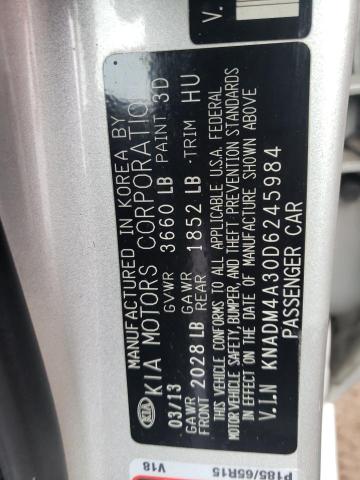 Photo 10 from auction – 2013 KIA RIO LX with VIN KNADM4A30D6245984