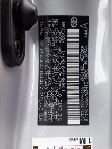 Photo 10 from auction – 2010 TOYOTA COROLLA with VIN JTDBU4EE5A9109270