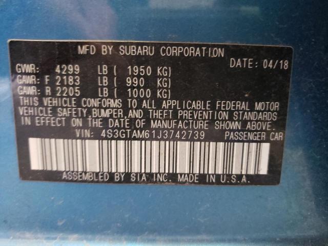 Photo 10 from auction – 2018 SUBARU IMPREZA SP with VIN 4S3GTAM61J3742739