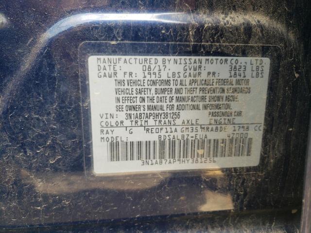 Photo 10 from auction – 2017 NISSAN SENTRA S with VIN 3N1AB7AP9HY381256