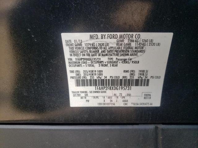Photo 10 from auction – 2013 FORD TAURUS LIM with VIN 1FAHP2F8XDG195731