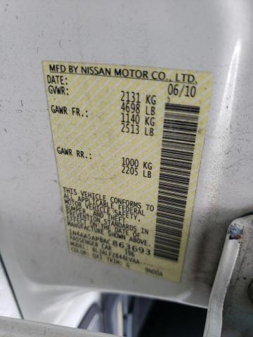 Photo 10 from auction – 2010 NISSAN MAXIMA S with VIN 1N4AA5AP8AC863693