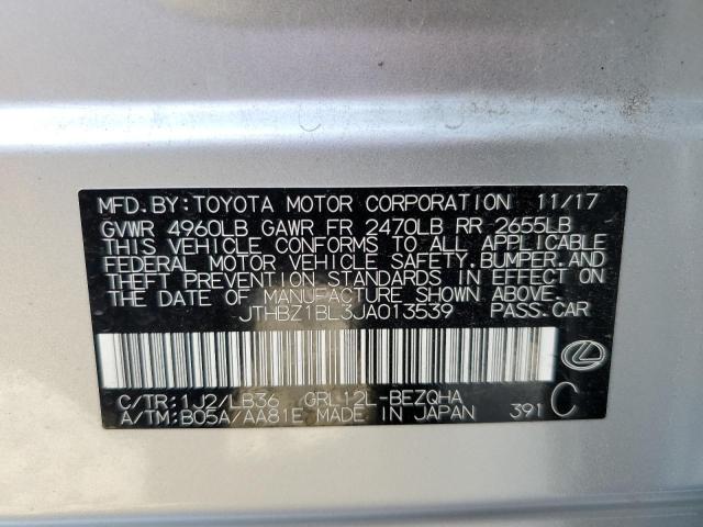Photo 10 from auction – 2018 LEXUS GS 350 BAS with VIN JTHBZ1BL3JA013539