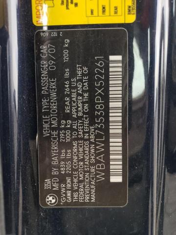 Photo 10 from auction – 2008 BMW 335 I with VIN WBAWL73538PX52261