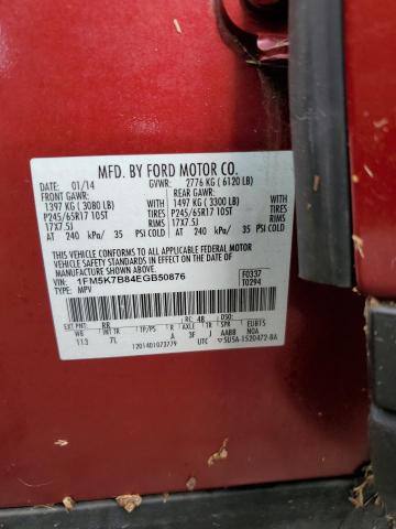 Photo 10 from auction – 2014 FORD EXPLORER with VIN 1FM5K7B84EGB50876