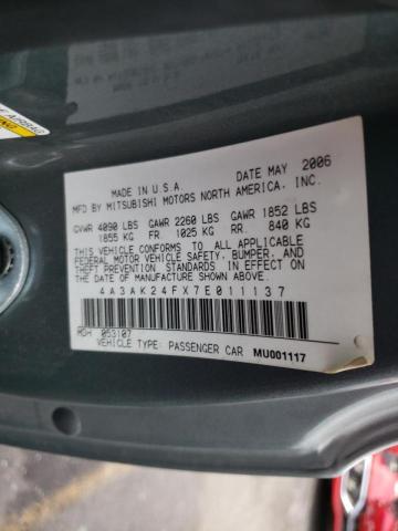 Photo 10 from auction – 2007 MITSUBISHI ECLIPSE GS with VIN 4A3AK24FX7E011137