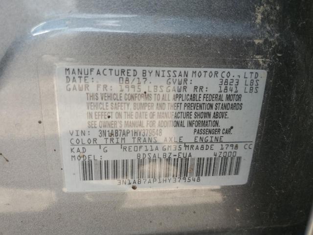 Photo 10 from auction – 2017 NISSAN SENTRA S with VIN 3N1AB7AP1HY379548